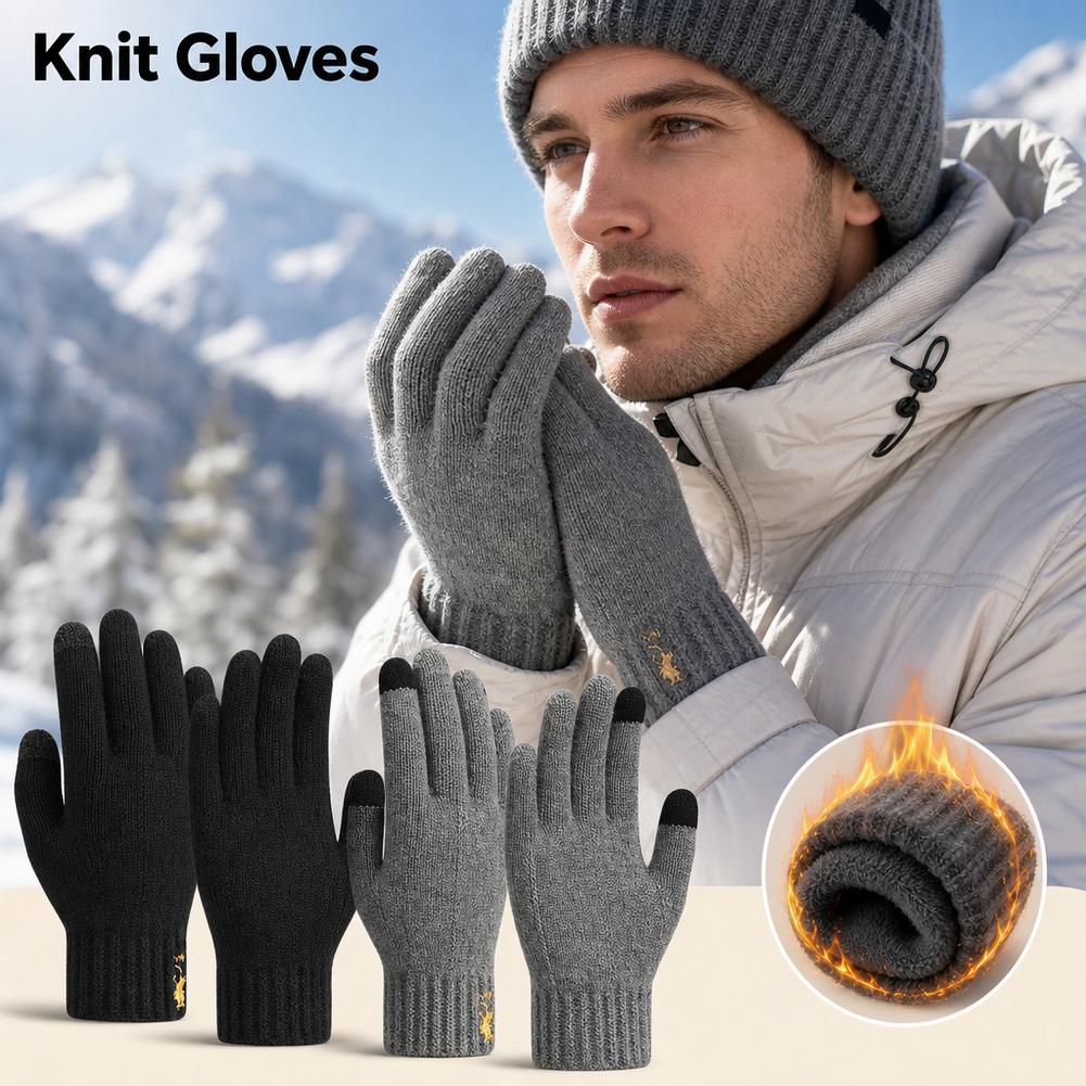 Winter Knit Gloves Touch Scree - огляд і ціна Wool Glove Lined