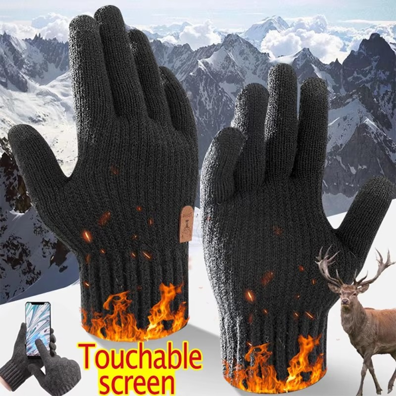2026 Men's Thermal Wool Knitte - огляд і ціна Wool Glove Lined
