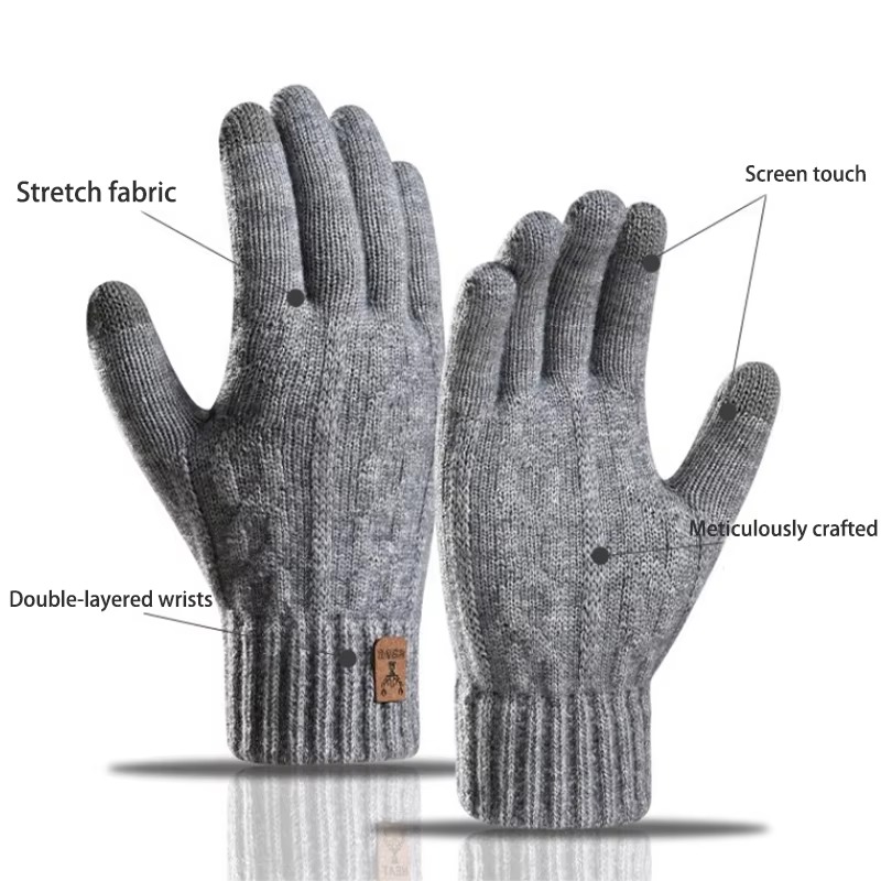 2026 Men's Thermal Wool Knitte - огляд і ціна Wool Glove Lined